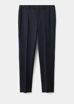 Turin suit trousers, 100% virgin wool, slim fit — Navy 8