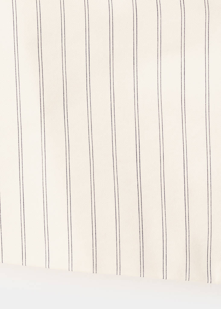 Pinstripe open-back gilet — Vanilla