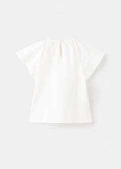 Cotton T-shirt with embroidered flowers — Off White 5