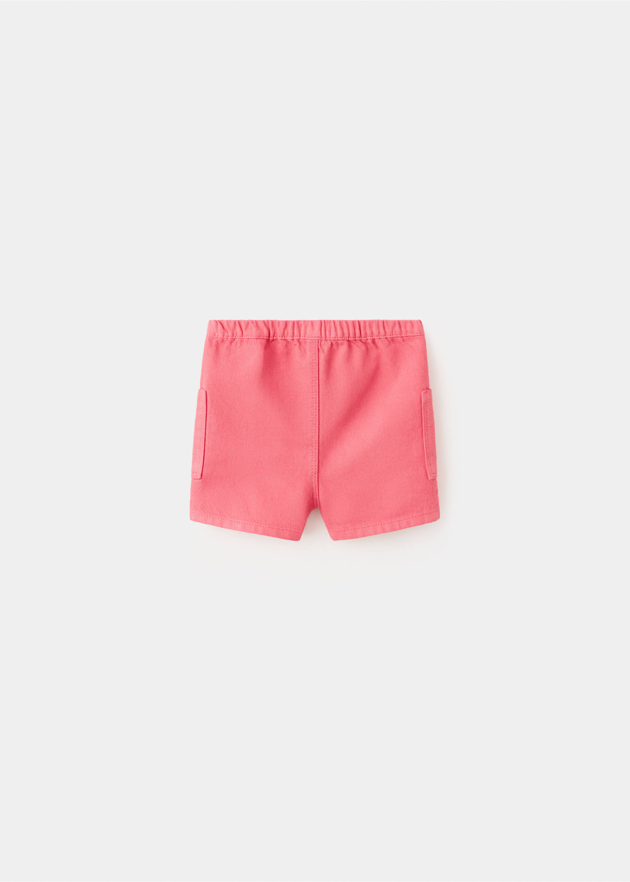 Denim shorts with pocket details - Reverse of the article, Red. Ref: 37061420-00.