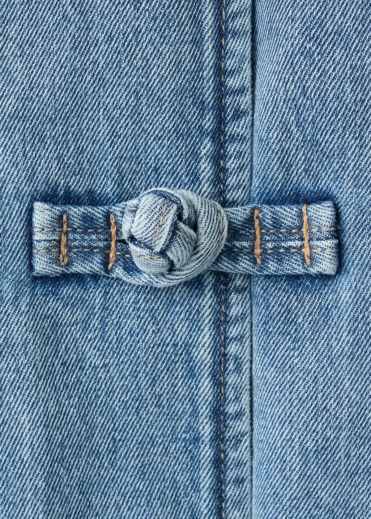 Denim jacket with toggle details — Medium Blue
