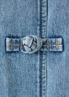 Denim jacket with toggle details — Medium Blue 7