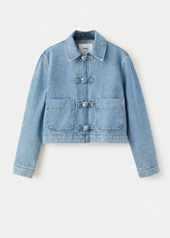 Denim jacket with toggle details — Medium Blue 5