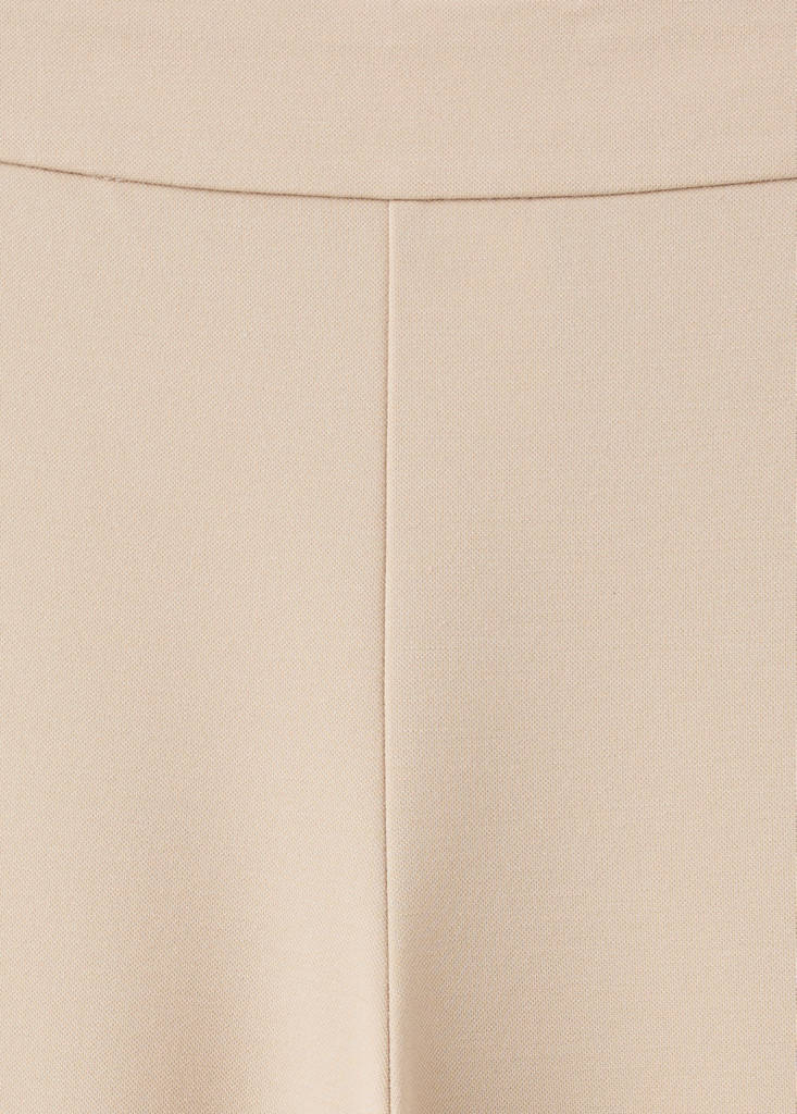 Straight mid-rise trousers — Sand