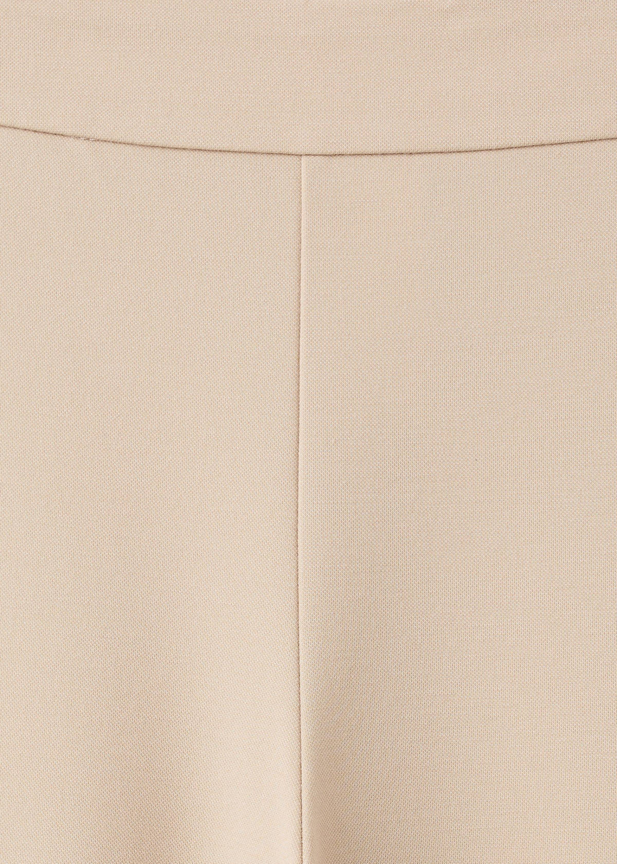 Straight mid-rise trousers — Sand