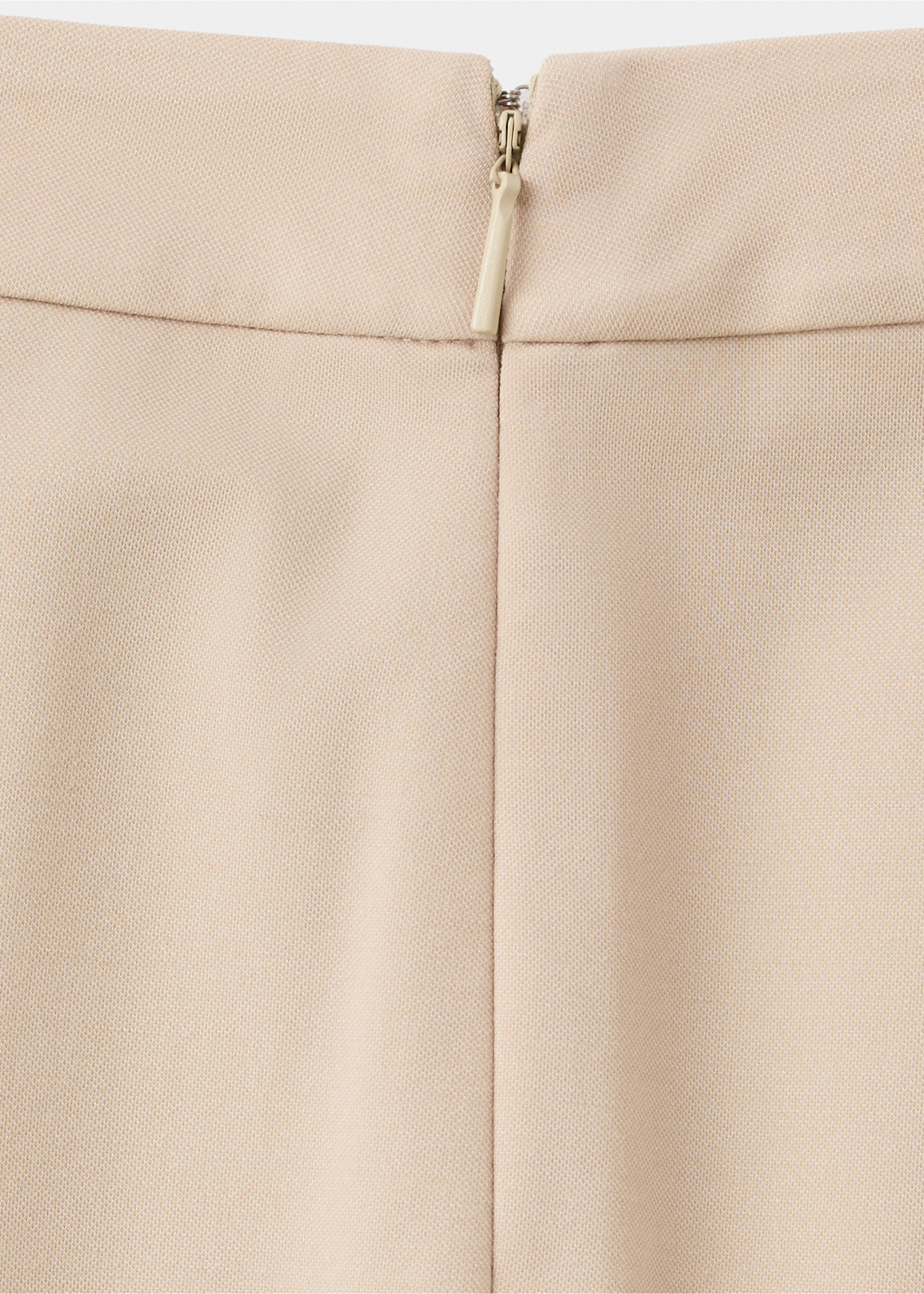 Mid-rise wide leg trousers - Details of the article 0, Sand. Ref: 37061422-00.