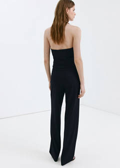 Straight mid-rise trousers — Navy 4