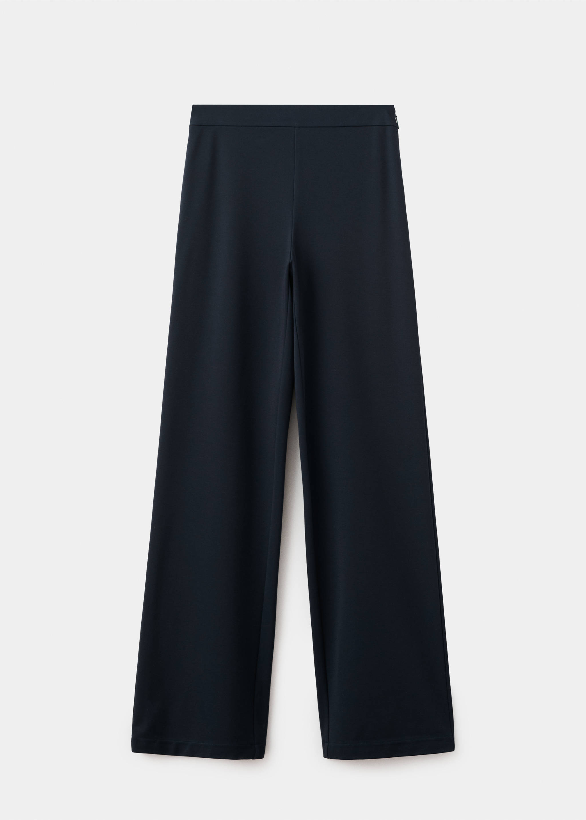 Mid-rise wide leg trousers - Article without model, Navy. Ref: 37061422-00.