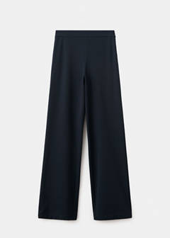 Straight mid-rise trousers — Navy 6
