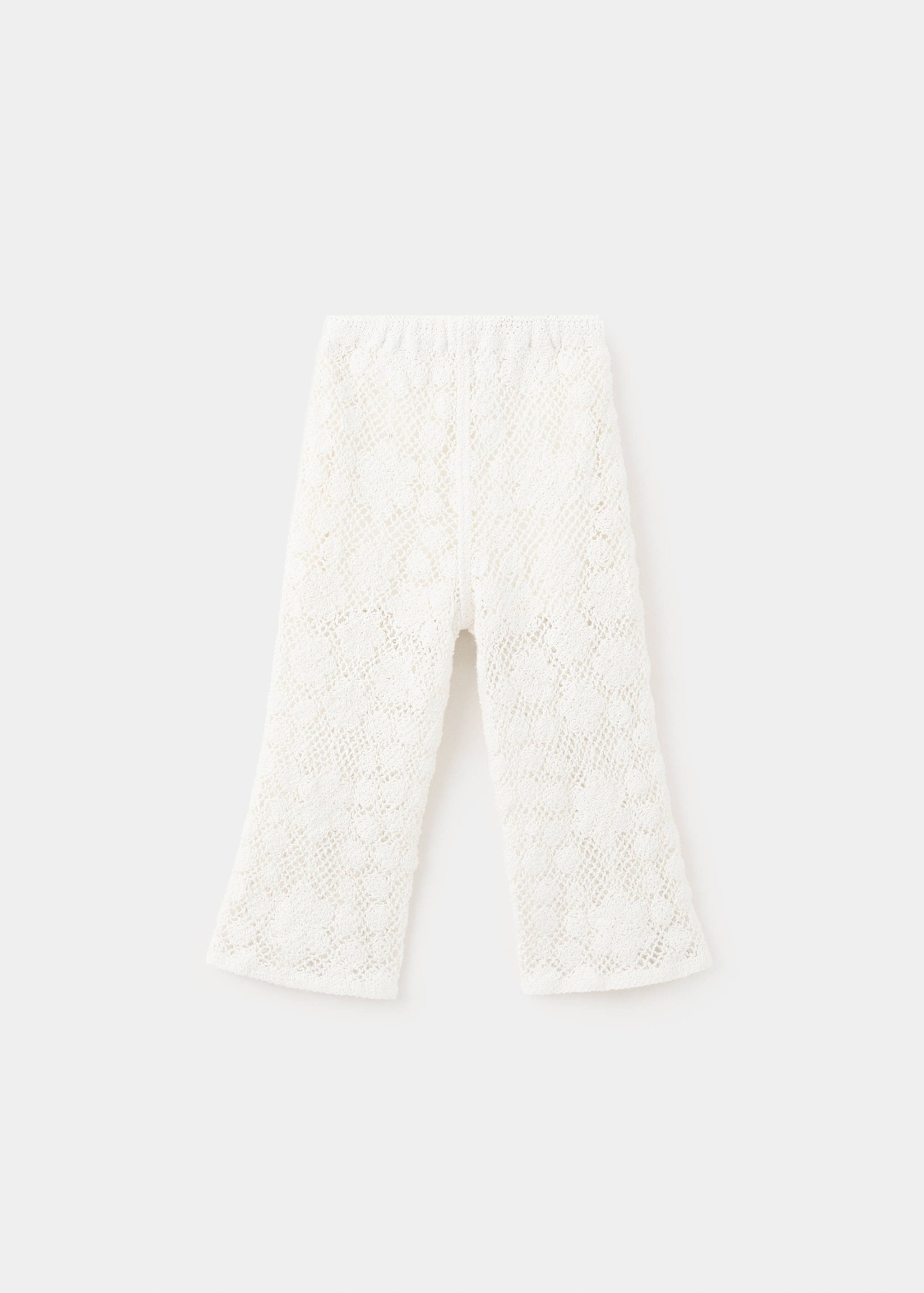 Straight crochet trousers - Reverse of the article