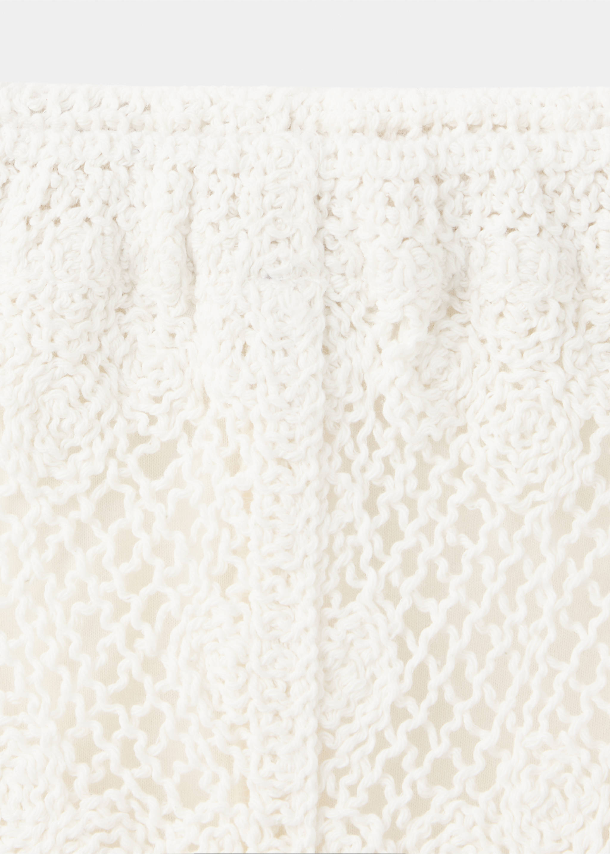 Pantalón recto crochet - Detalle del artículo 8, Beige. Ref: 37061424-00.