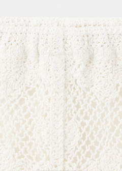 Straight crochet trousers — Beige 3