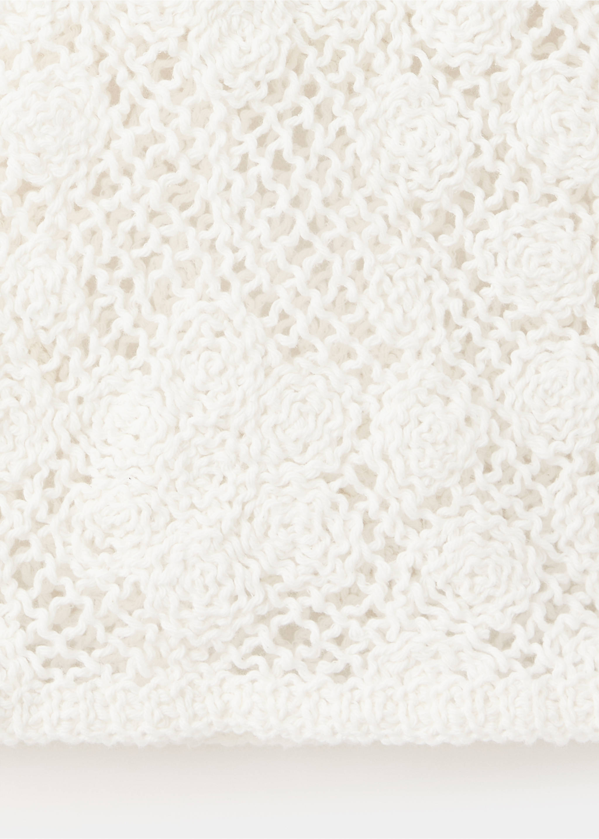 Pantalón recto crochet - Detalle del artículo 0, Beige. Ref: 37061424-00.