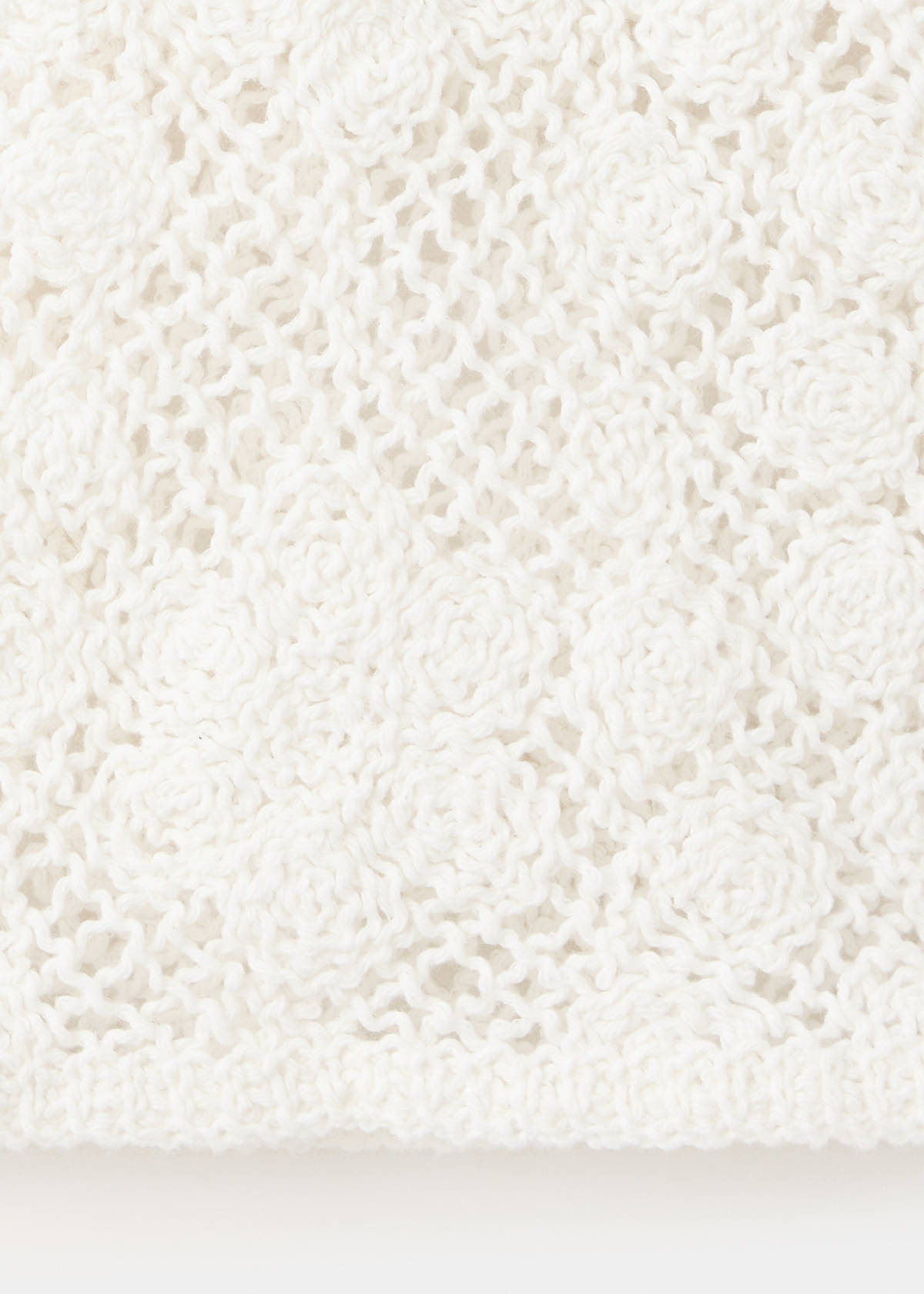 Straight crochet trousers — Beige