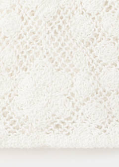 Straight crochet trousers — Beige 5