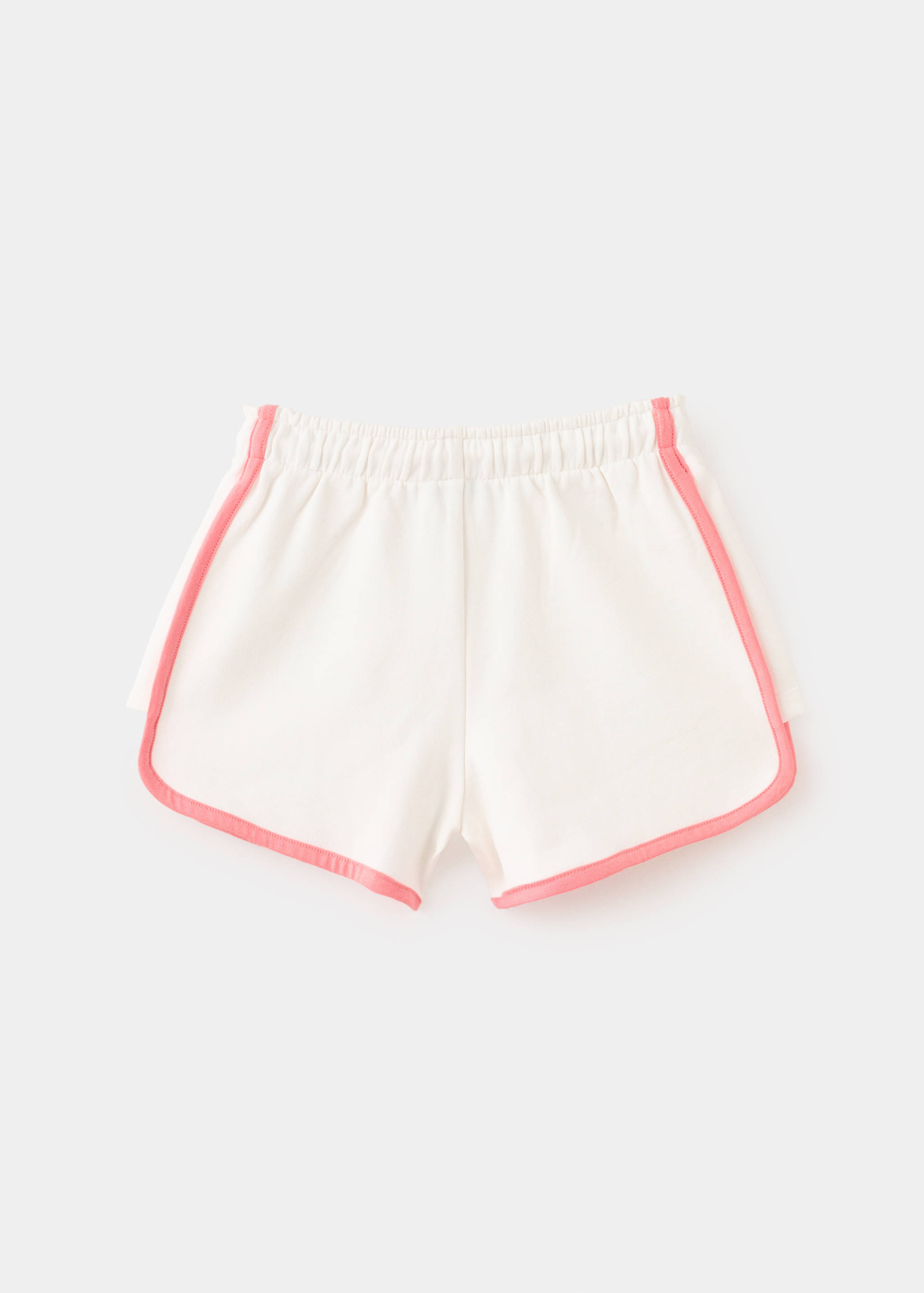 Cotton shorts with contrast stitching - Reverse of the article