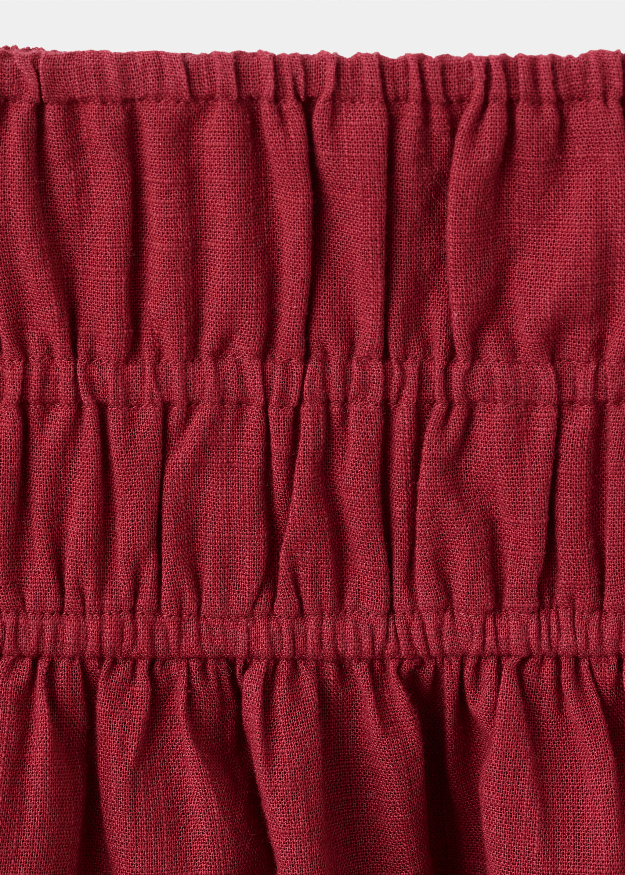 Embroidered floral skirt - Details of the article 8, Burgundy. Ref: 37061429-00.