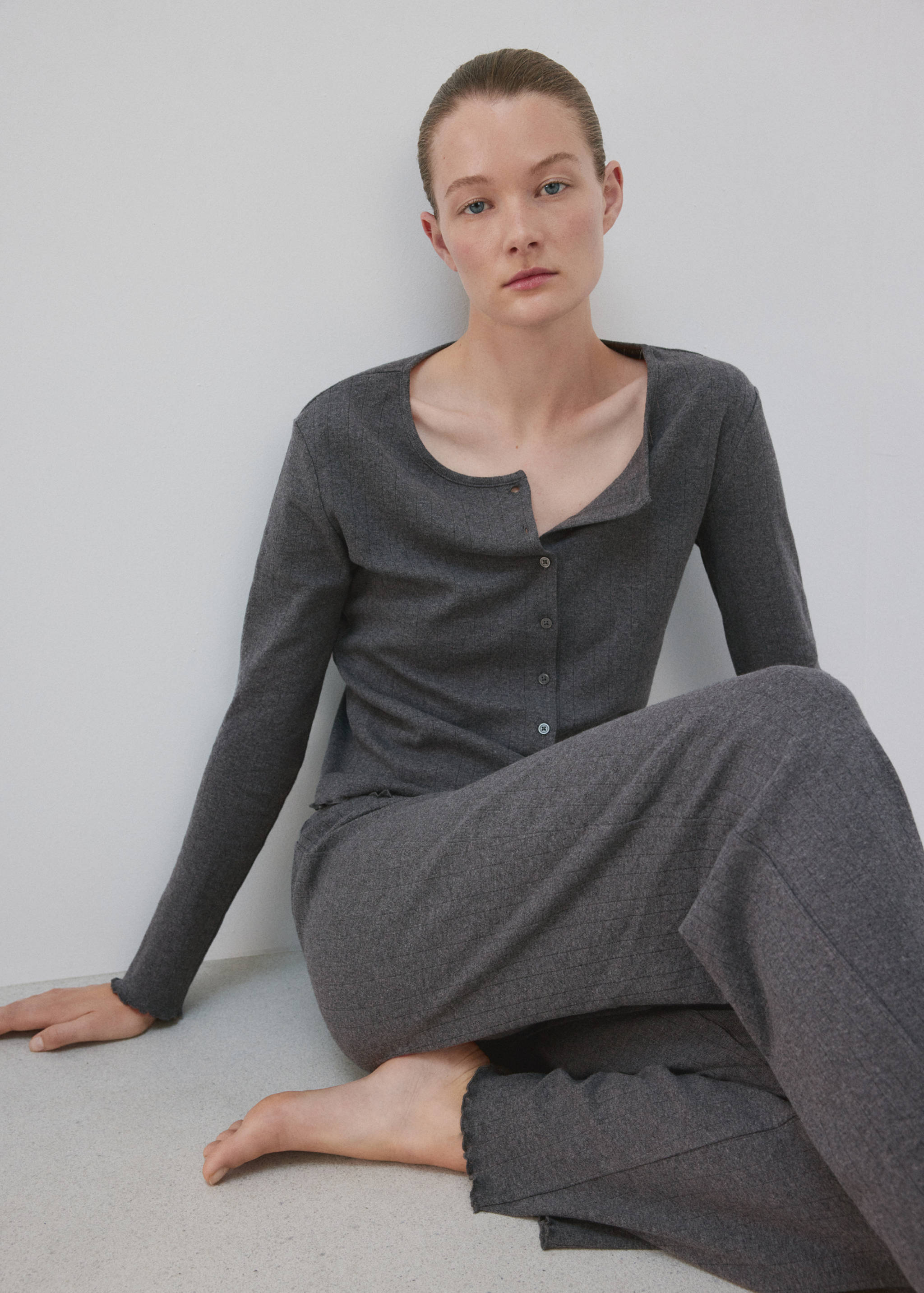 Cardigan de pyjama en coton ajouré - Détail de l'article 3