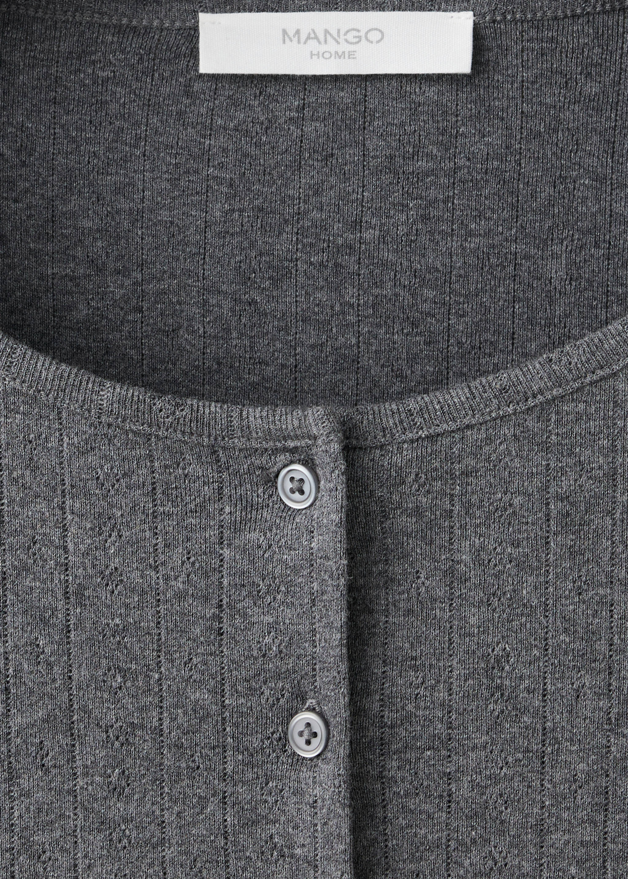 Cardigan de pyjama en coton ajouré - Détail de l'article 8