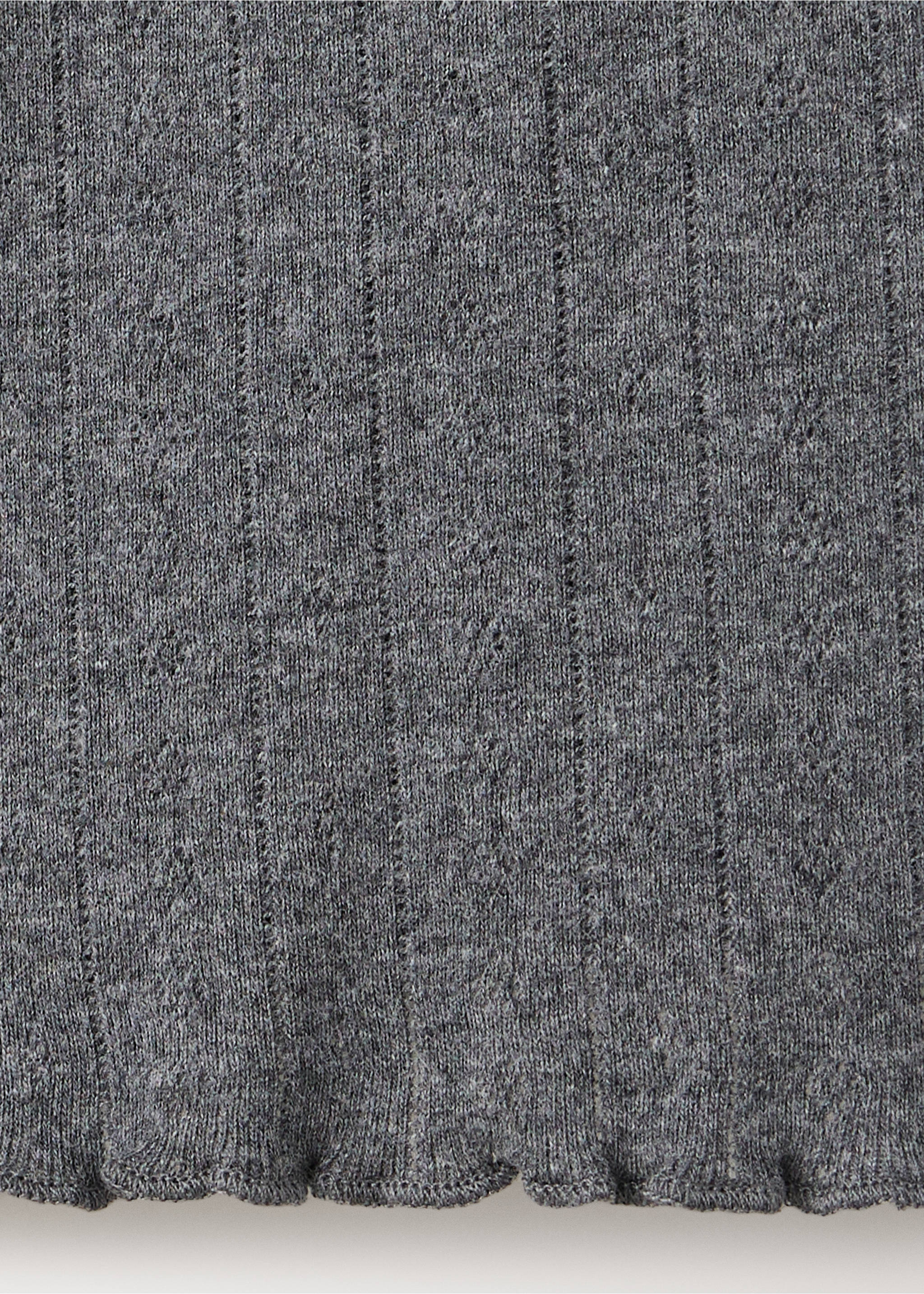 Cardigan de pyjama en coton ajouré - Détail de l'article 0, Gris. Ref: 37061431-00.