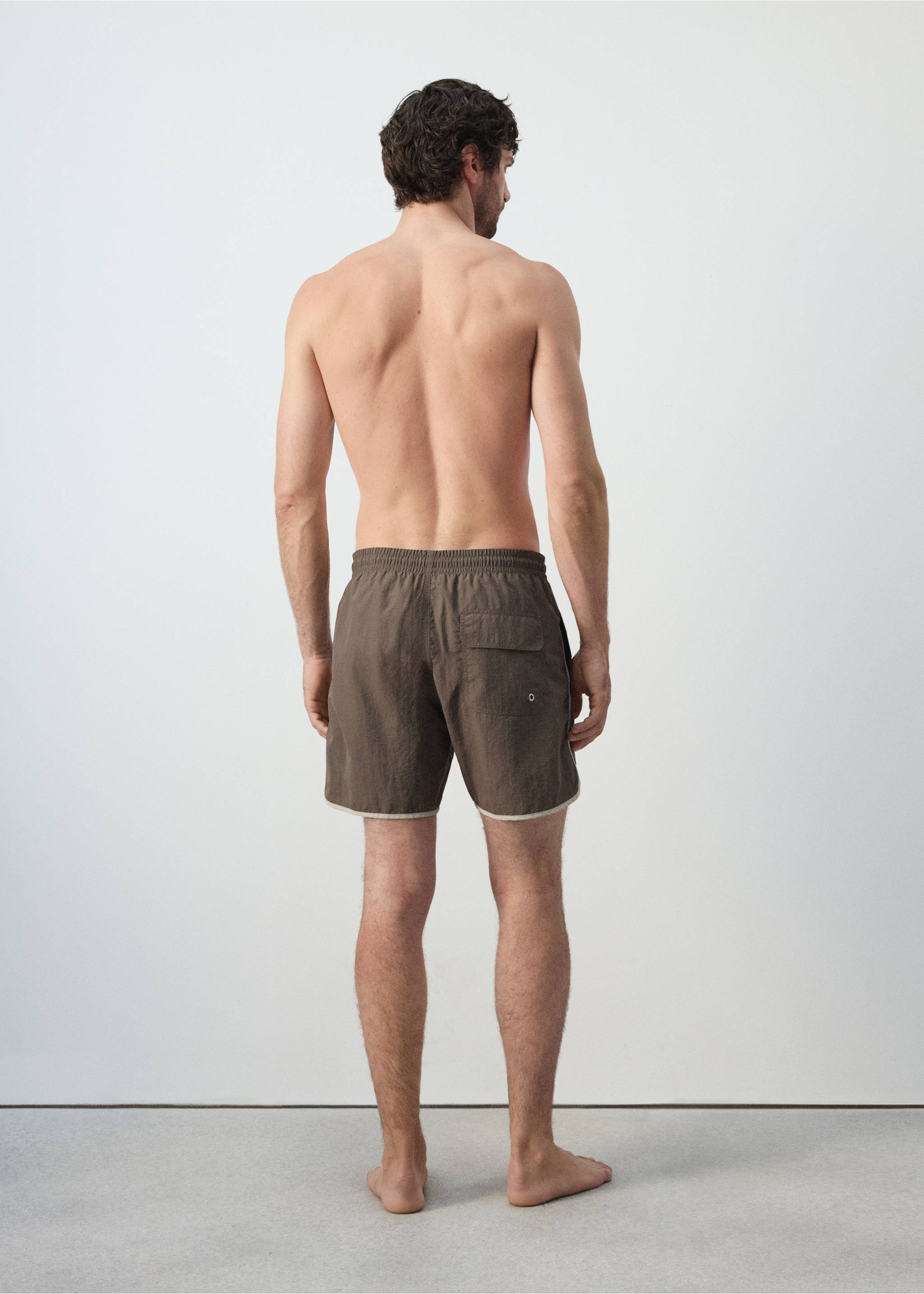 Maillot de bain essentiel cordon - Verso de l’article, Marron. Ref: 37061435-00.