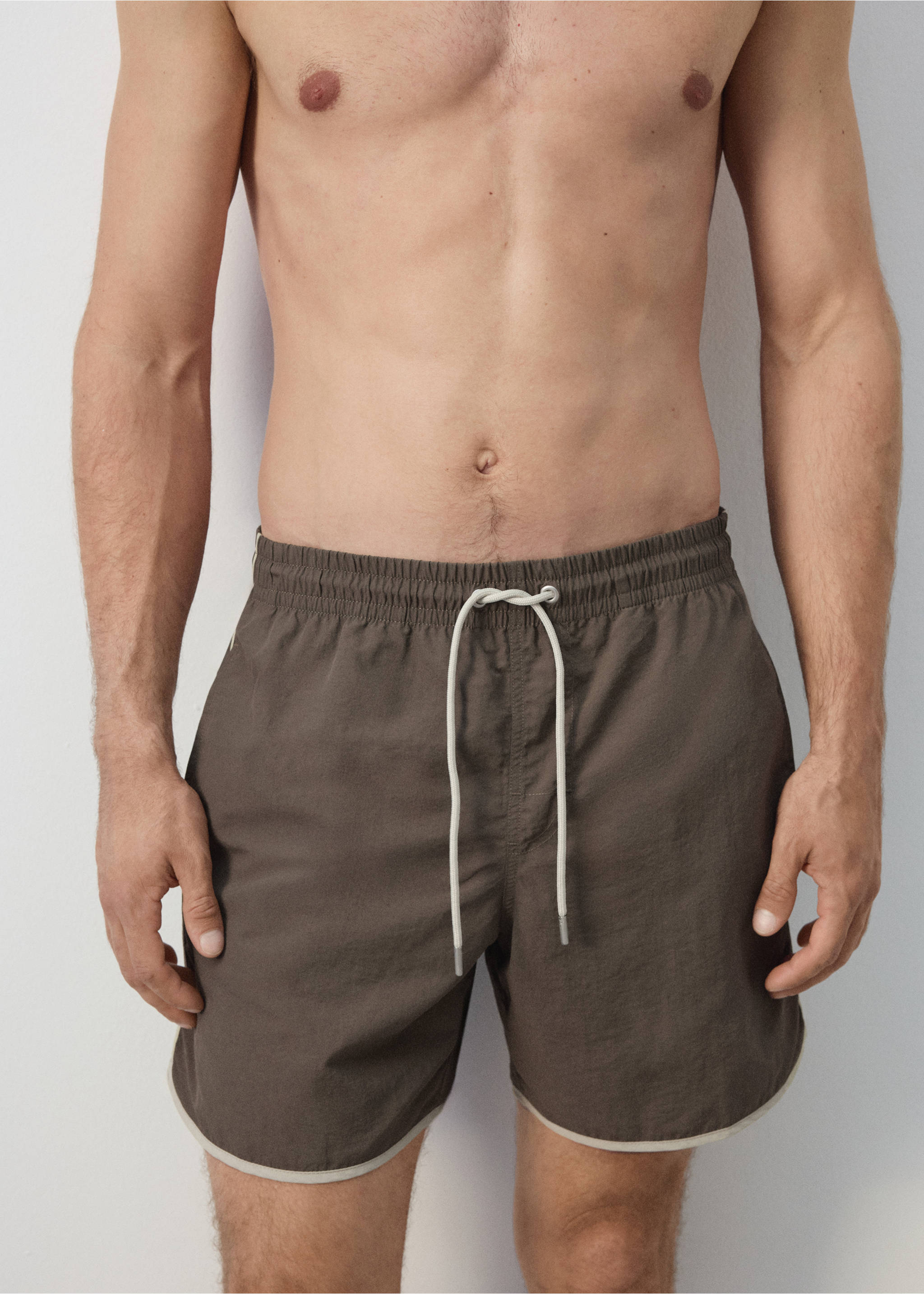 Maillot de bain essentiel cordon - Détail de l'article 1, Marron. Ref: 37061435-00.