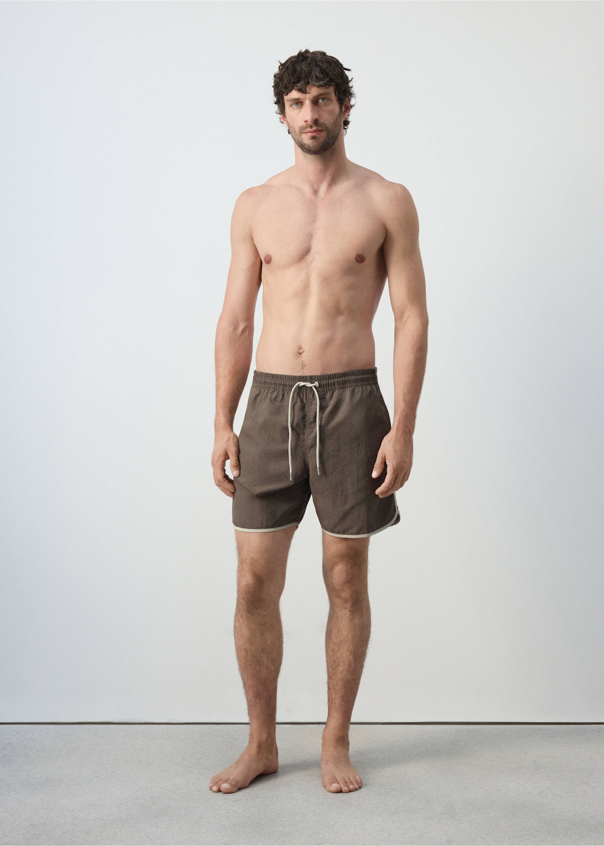 Maillot de bain essentiel cordon - Détail de l'article 4, Marron. Ref: 37061435-00.