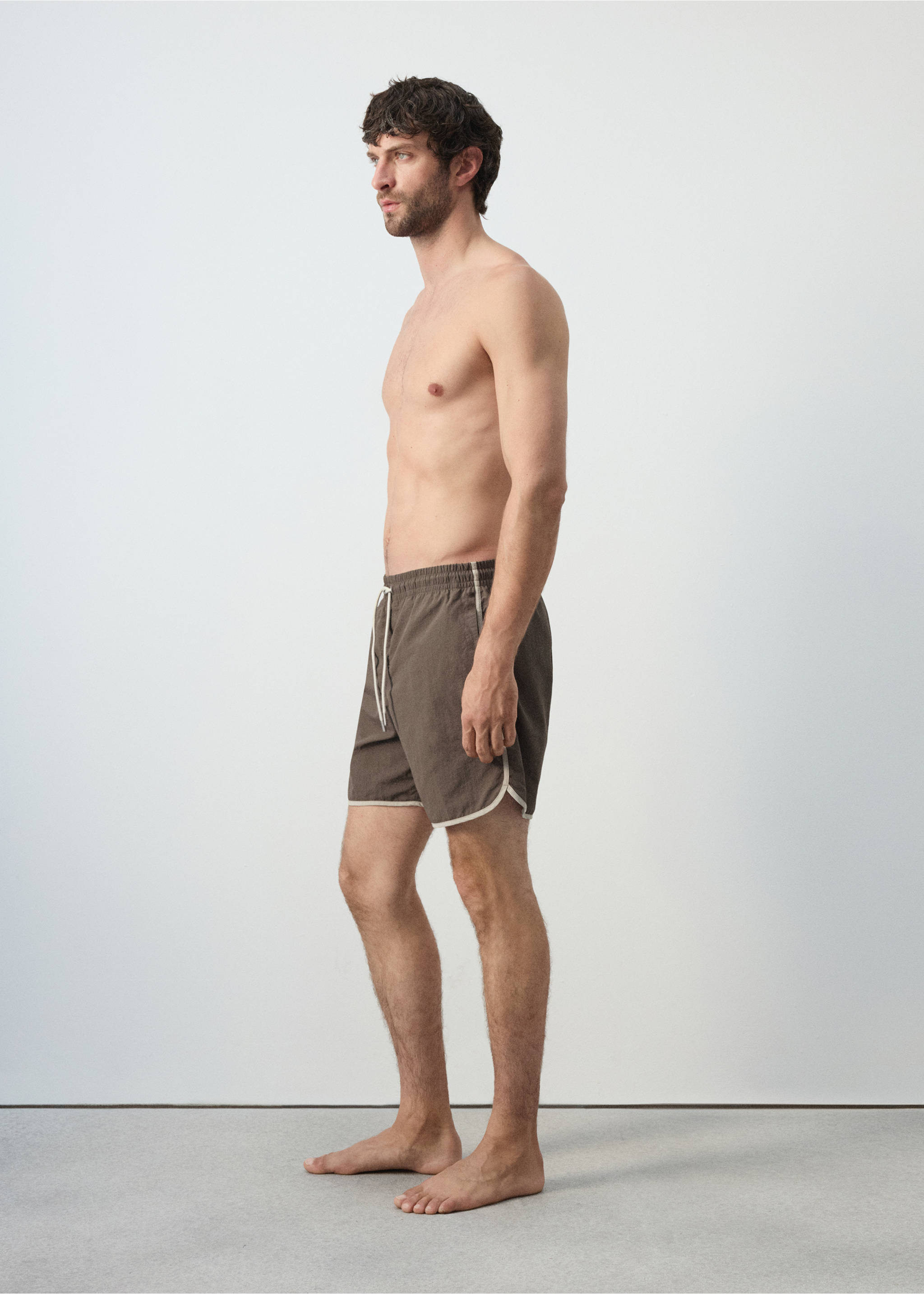 Maillot de bain essentiel cordon - Détail de l'article 2, Marron. Ref: 37061435-00.