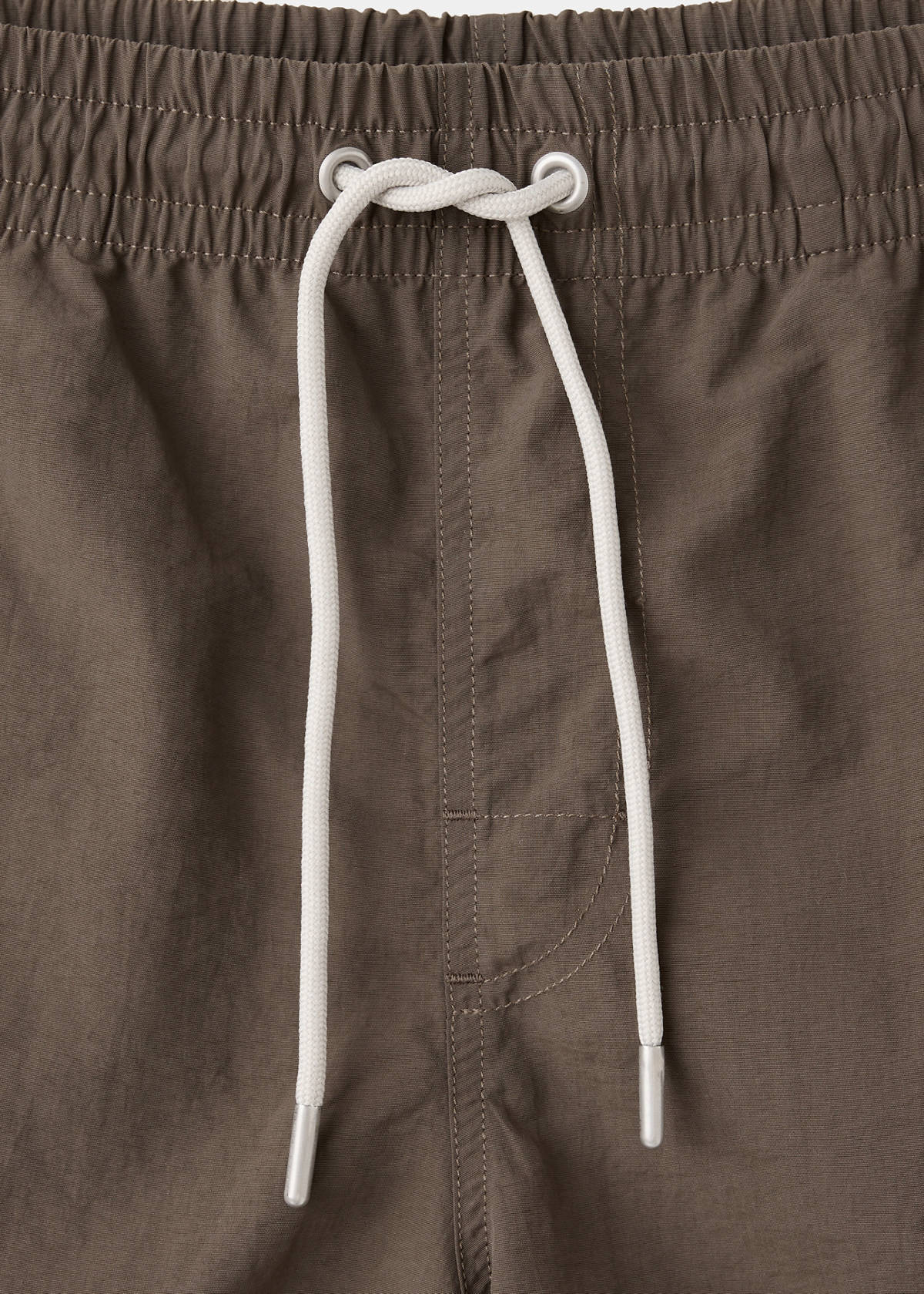 Basic drawstring swimsuit — Brown