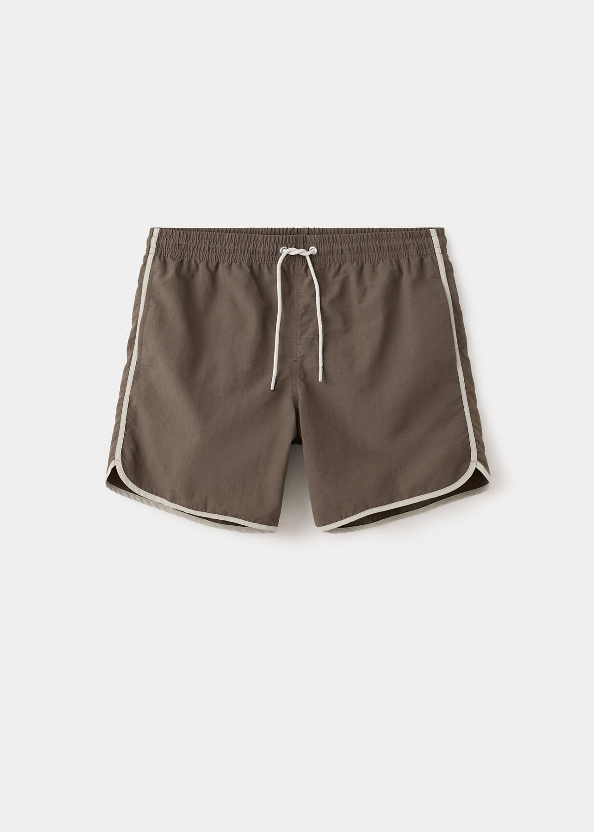 Basic drawstring swimsuit — Brown