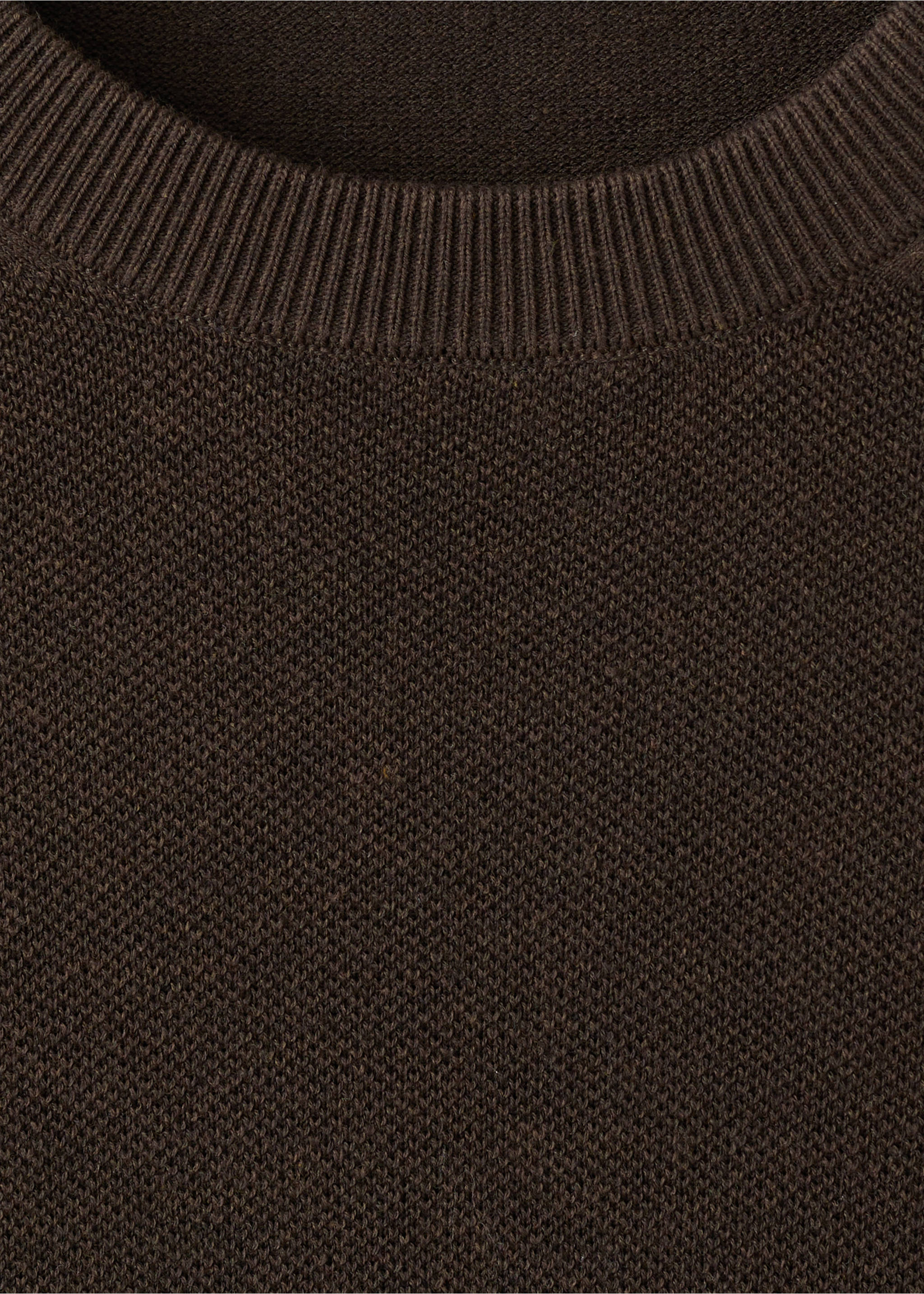 Regular fit t-shirt i trikå - Detaljer om artikeln 8, Brun. Ref: 37061436-00.