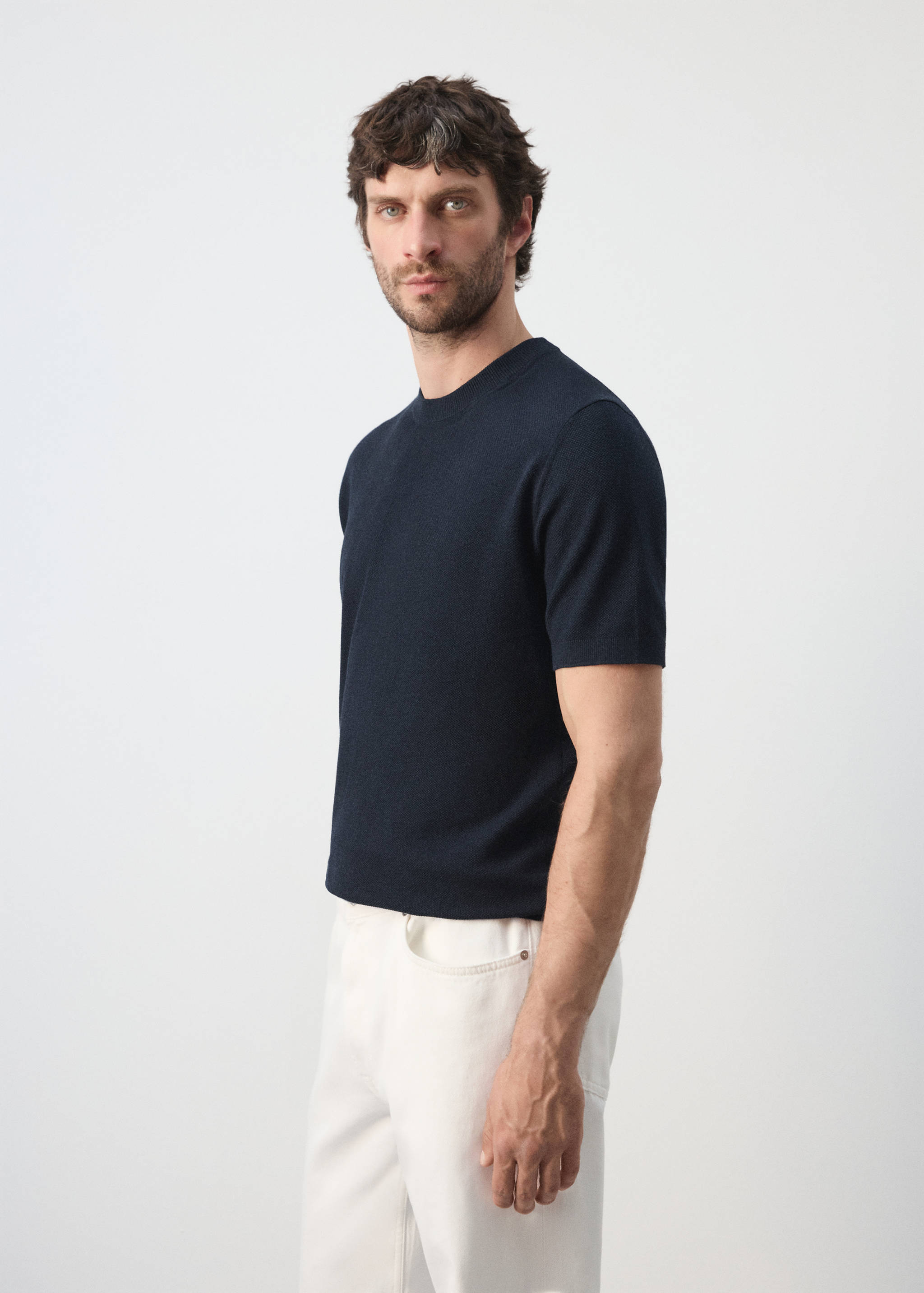 Regular fit t-shirt i trikå - Detaljer om artikeln 2