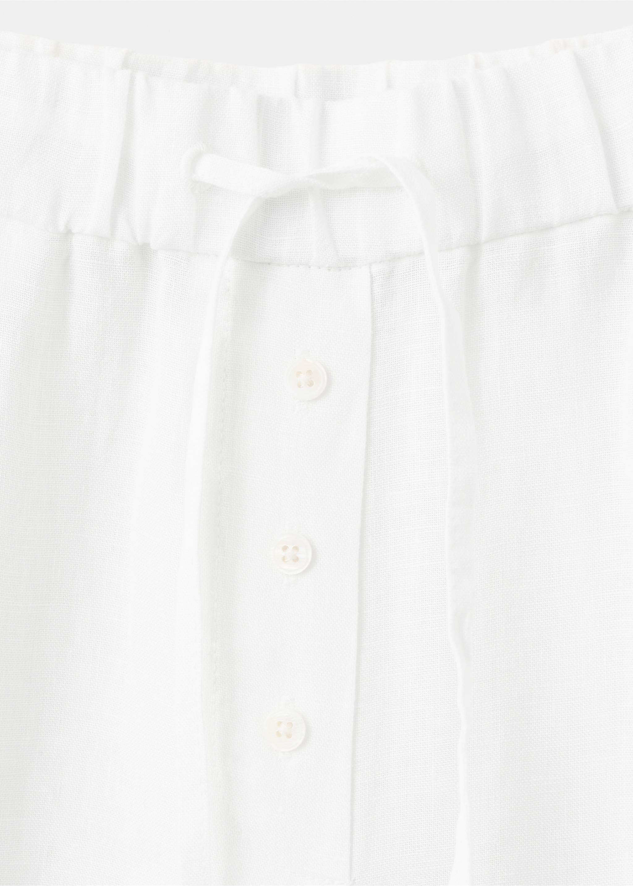 Pantalon wide leg en lin - Détail de l'article 0, Blanc. Ref: 37061437-00.
