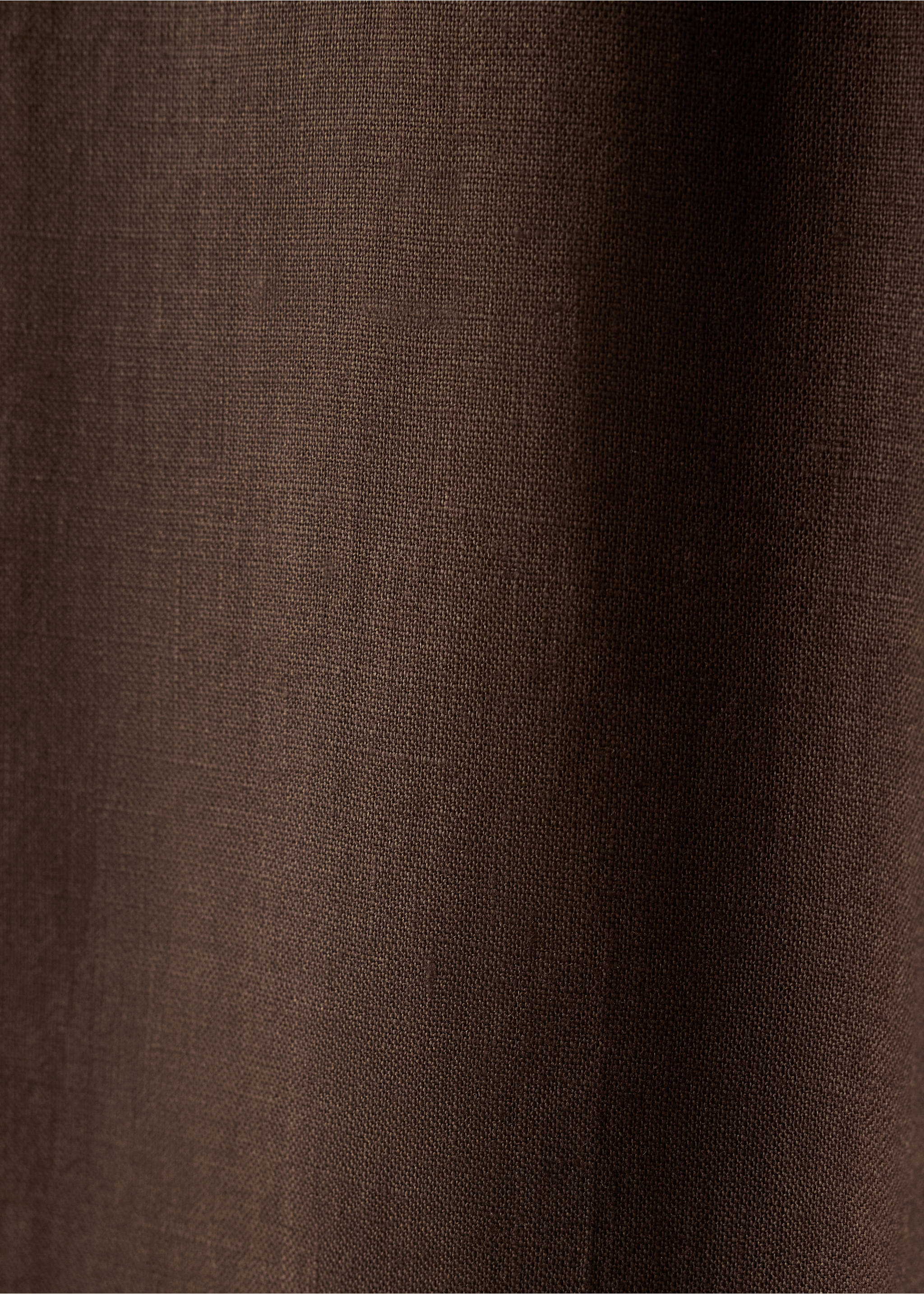 Linen wide-leg trousers - Details of the article 0, Chocolate. Ref: 37061437-00.