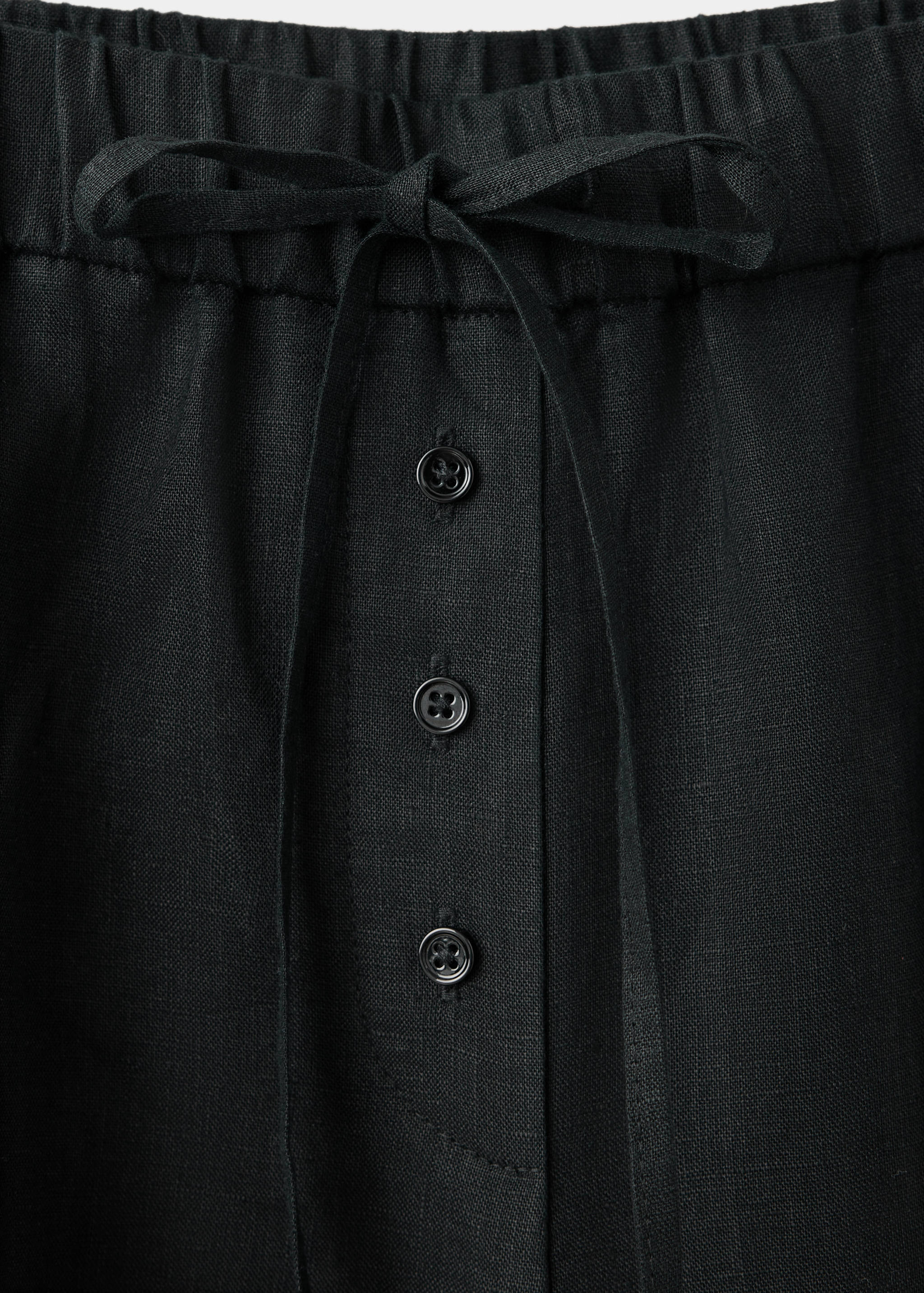 Wide leg linen trousers - Details of the article 8