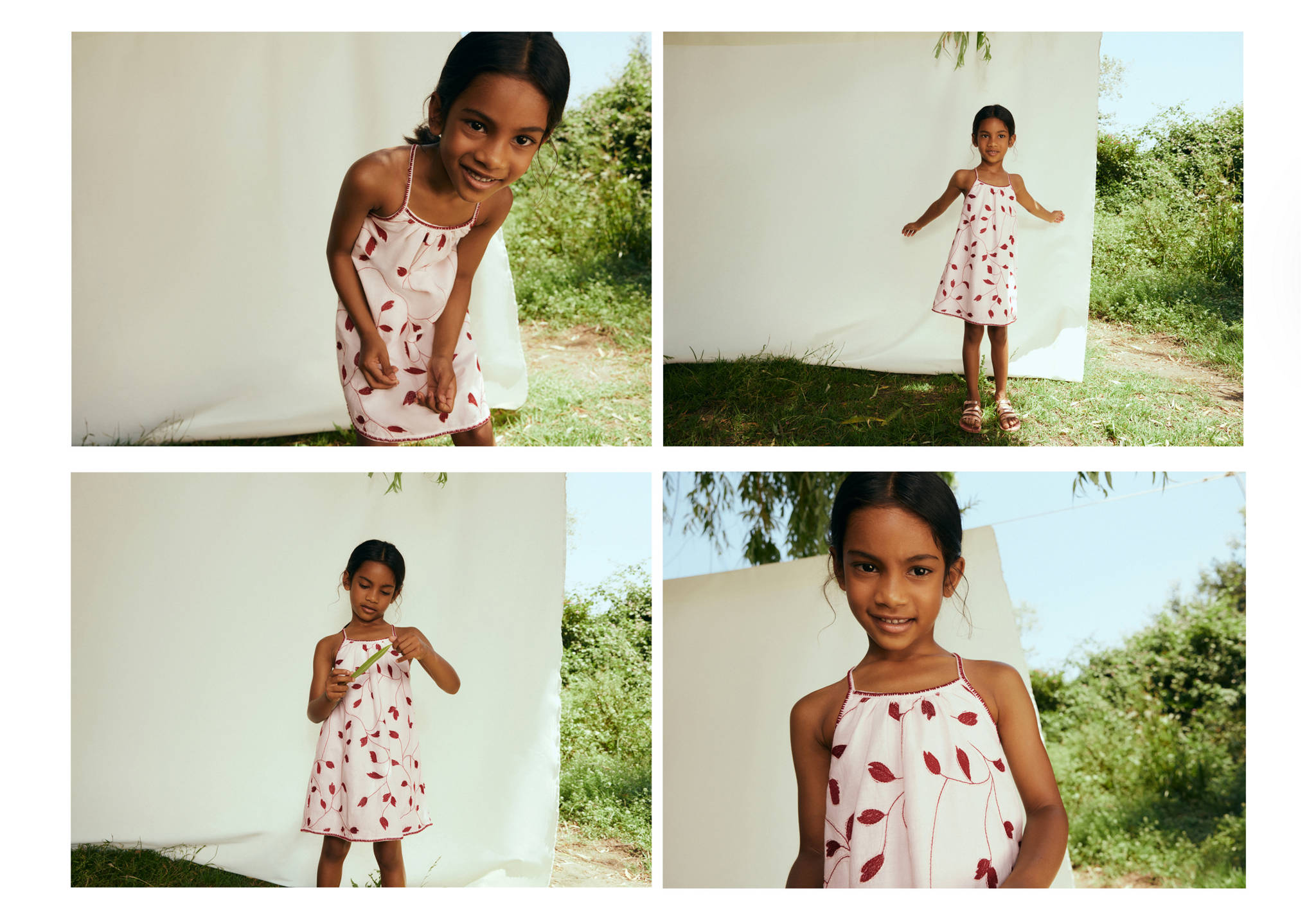 Floral embroidery dress - Panoramic plane