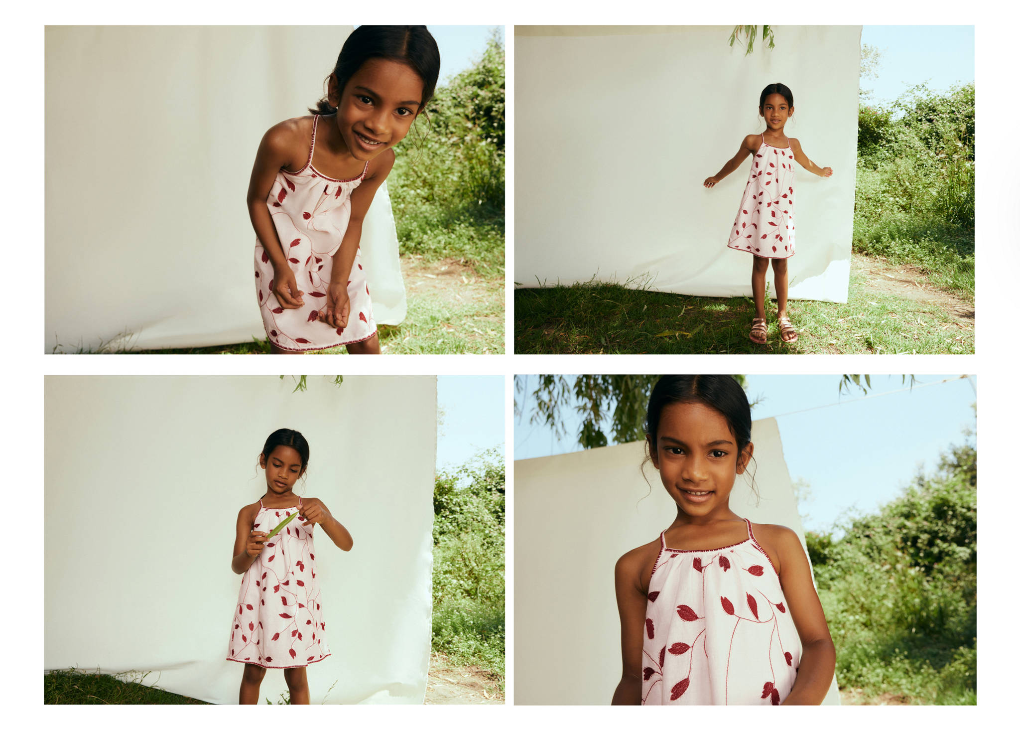 Floral embroidery dress - Panoramic plane