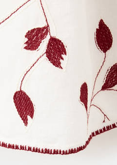 Floral embroidery dress — Ecru 5