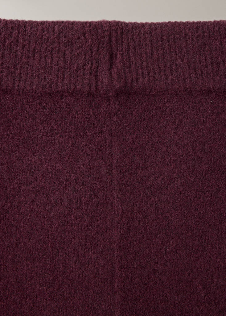 Wide-leg jersey pyjama trousers — Burgundy