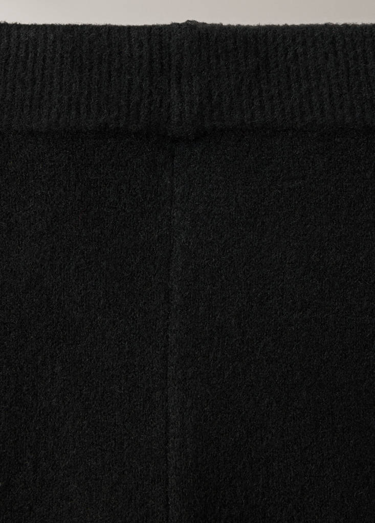 Wide-leg jersey pyjama trousers — Black