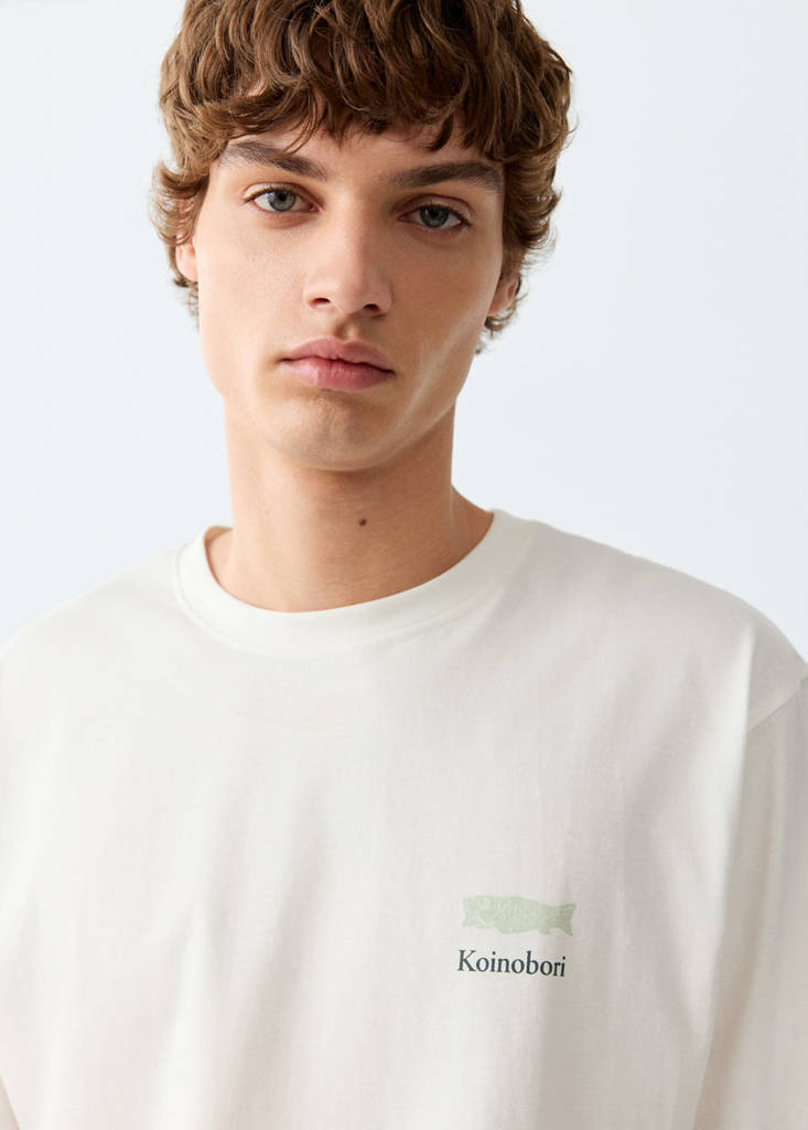 Printed cotton-blend t-shirt — Off White