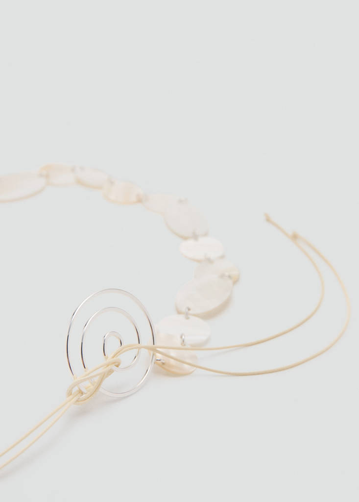 Mother-of-pearl belt with metal detail — Off White