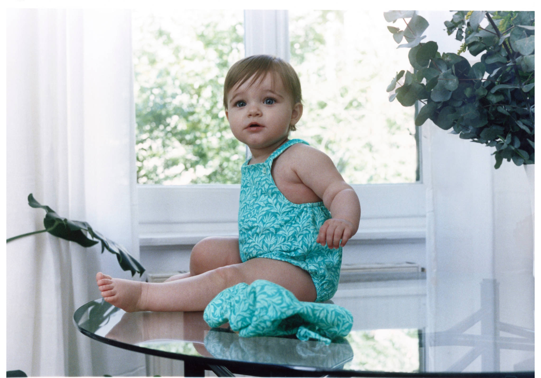 100% cotton printed romper - Panoramic plane