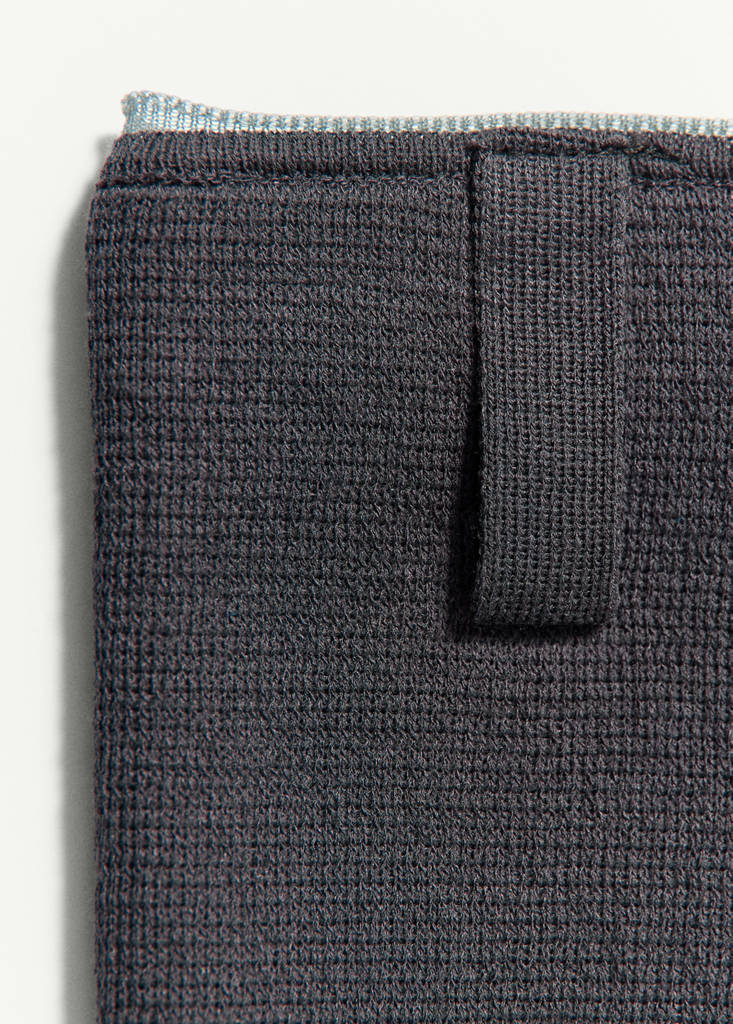 Ribbed trim mini shorts — Dark Blue