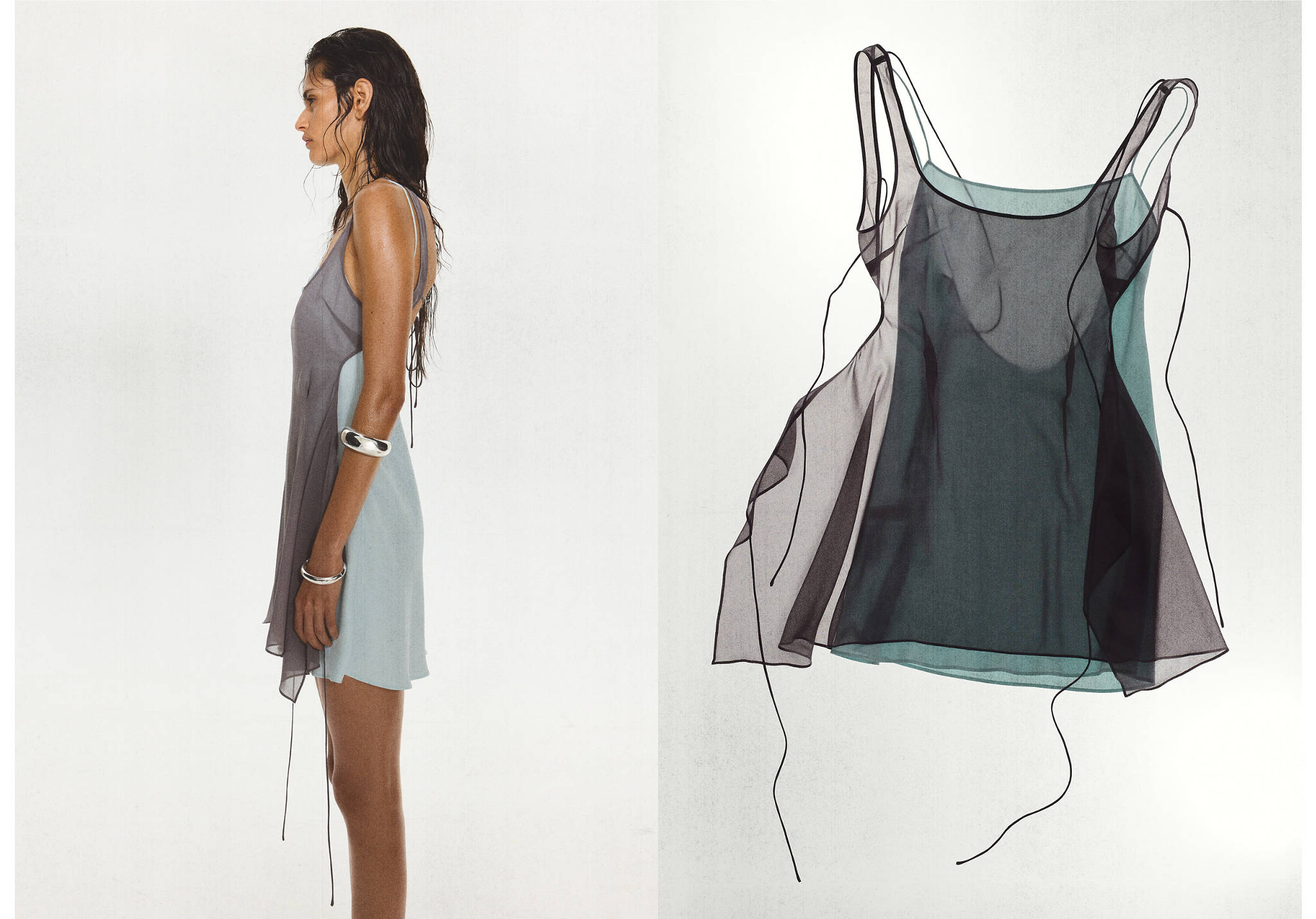 Overlay dress with ties - Panoramic plane