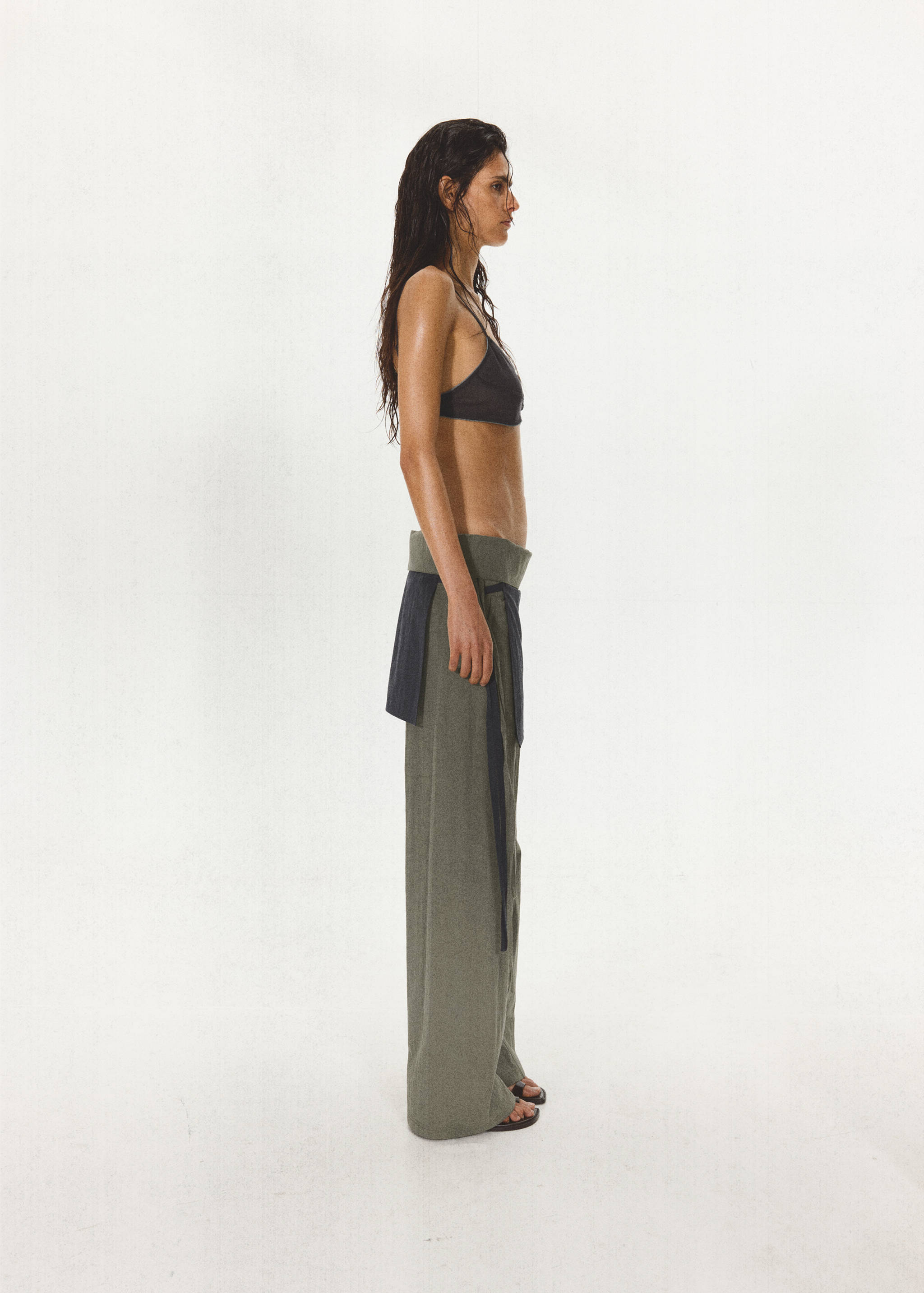 Pantalón superposición lazada - Detalle del artículo 1