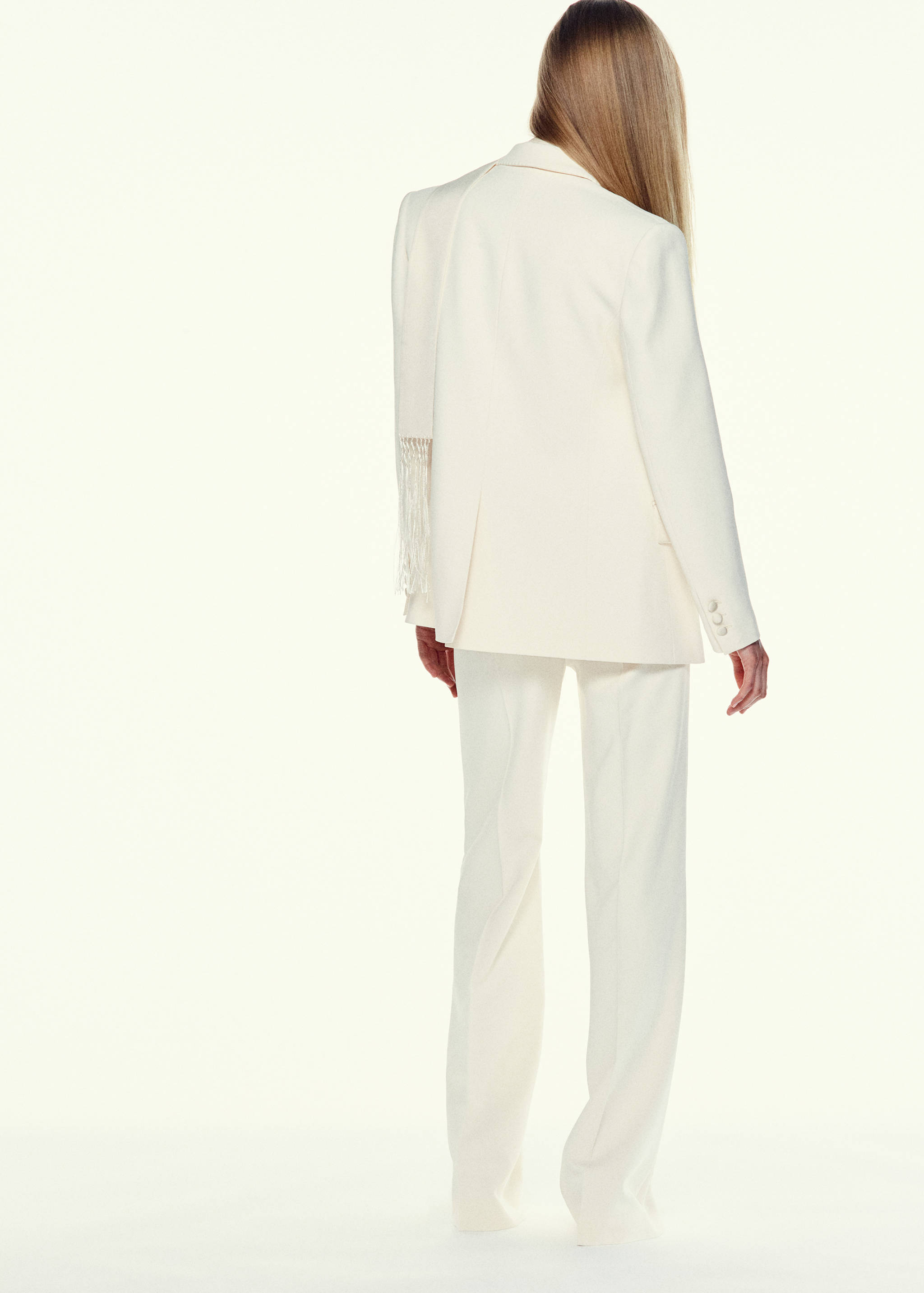 Штани прямого крою з високою посадкою - Зворотна сторона товару