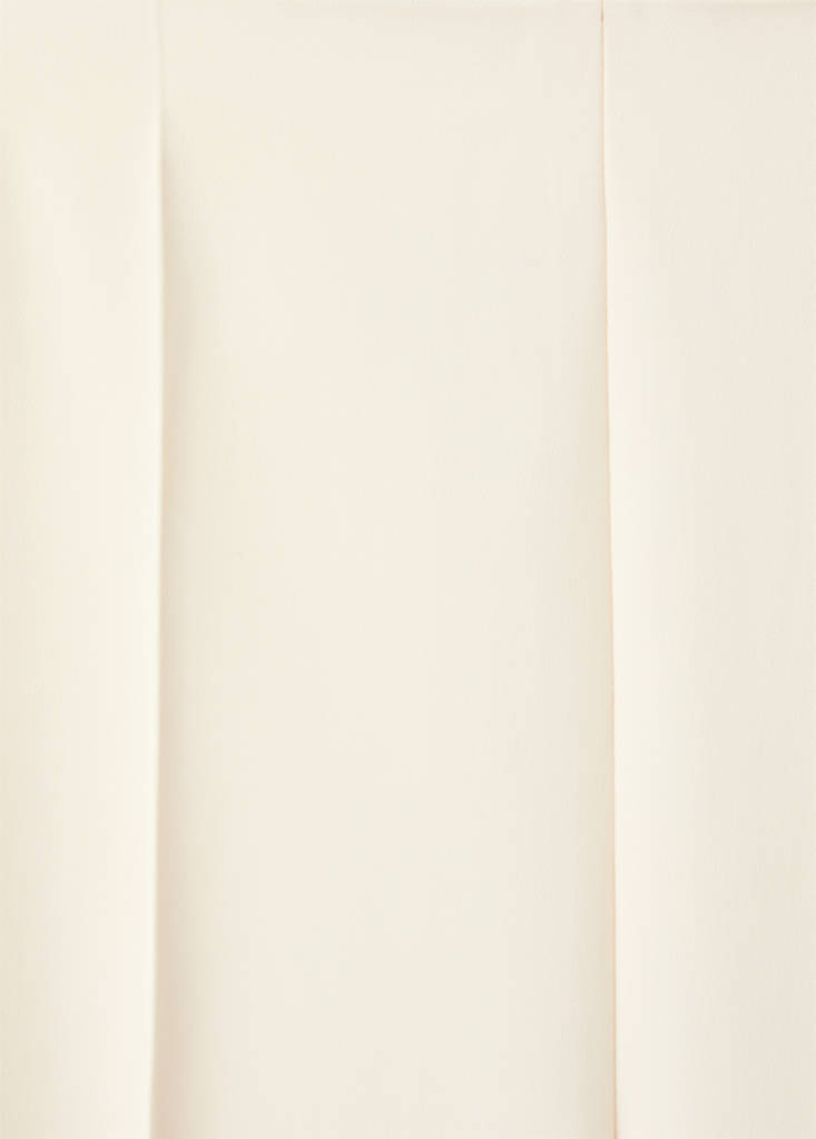 High-waist straight trousers — Ecru