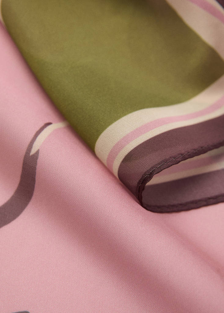 Floral print scarf — Pink