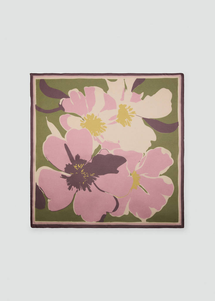 Floral print scarf — Pink
